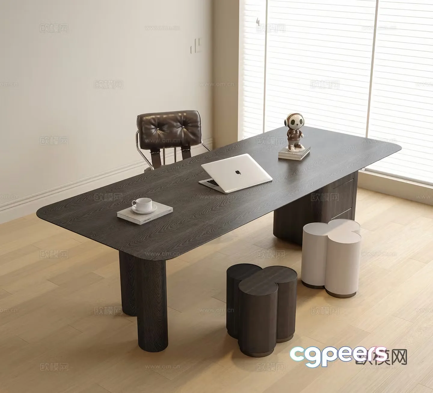 Modern desk chair desk chair stool 3d model