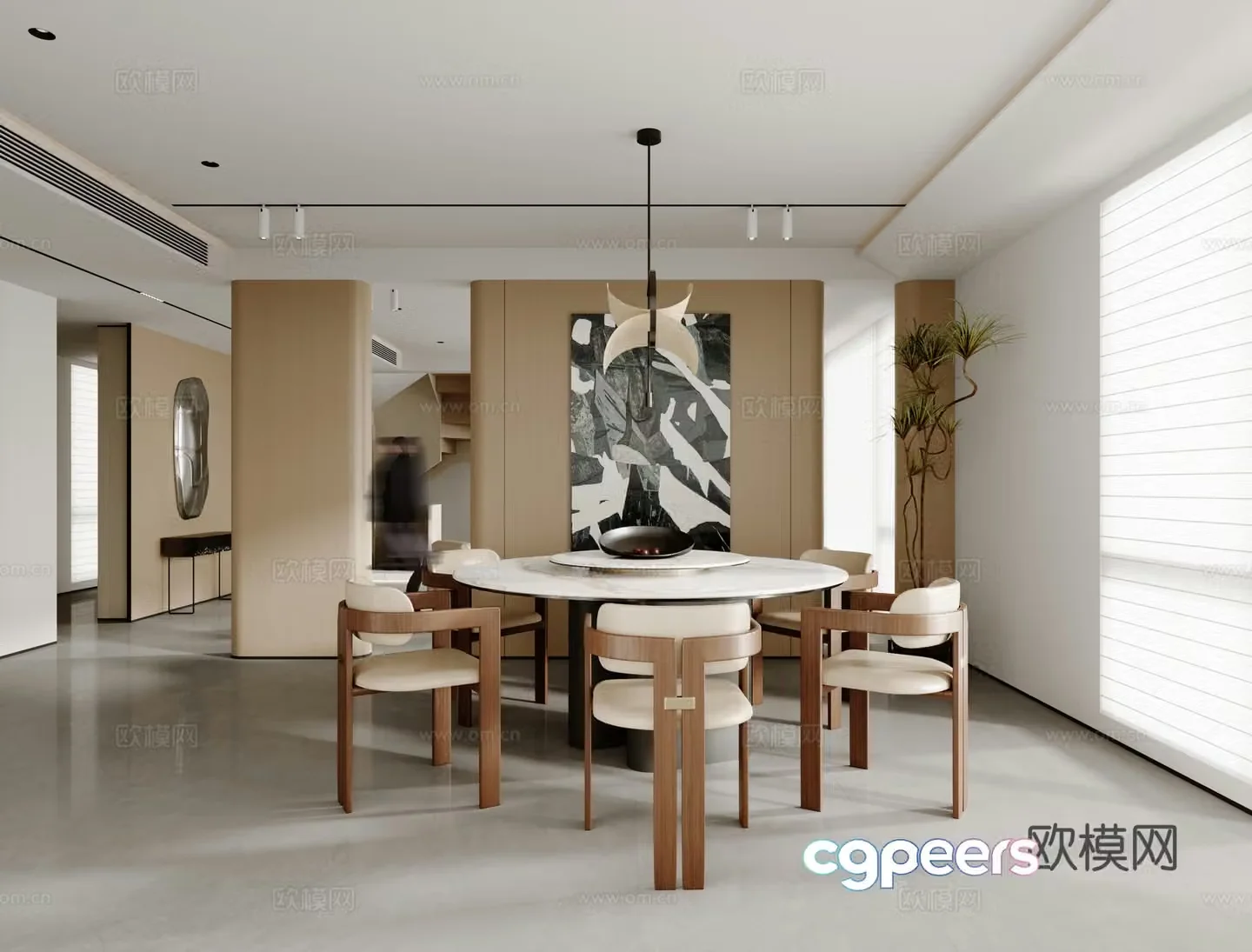 Modern restaurant 3d model