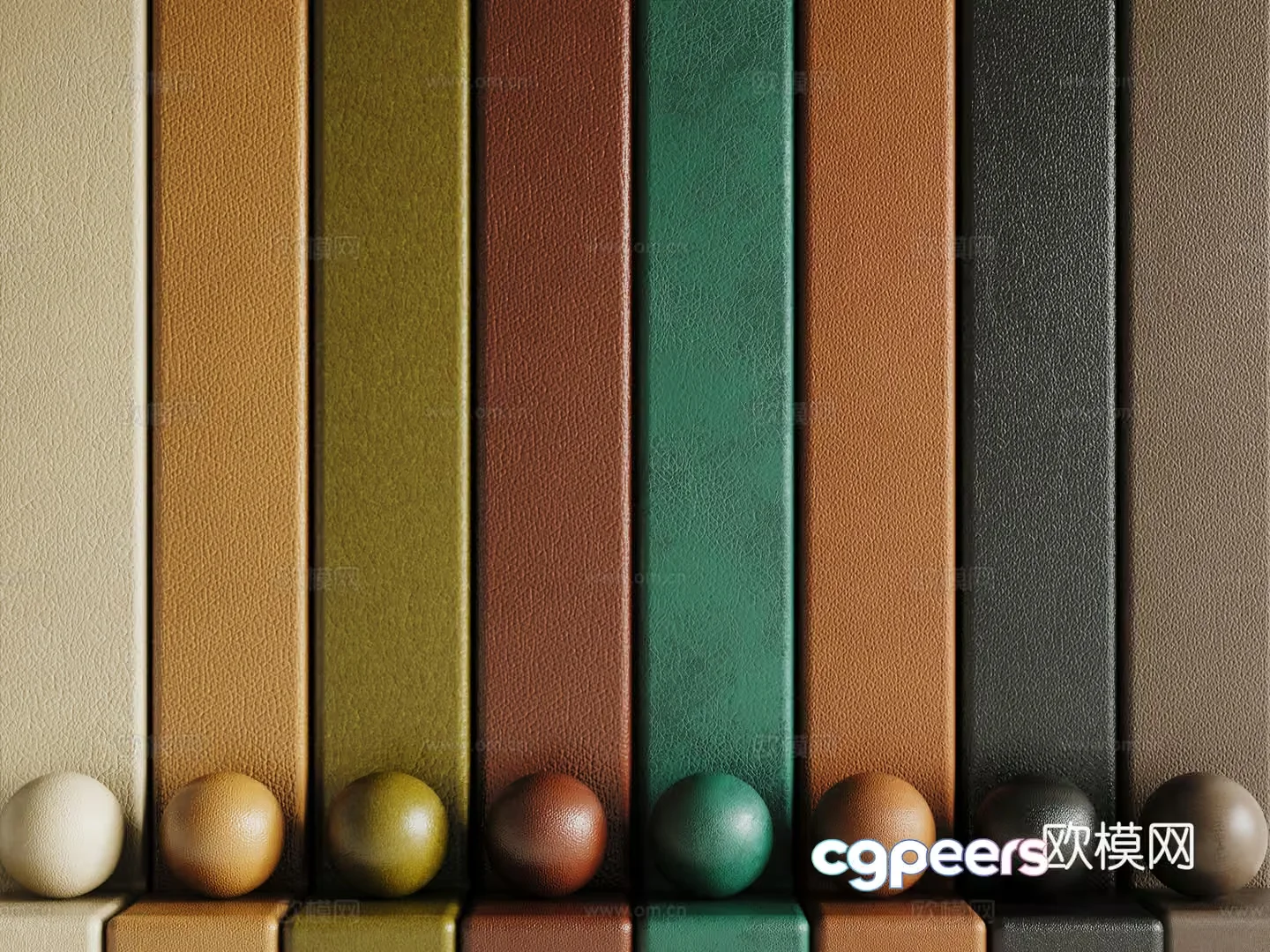 Kd Leather Wallpapers 3D Model – 2249 – VRAY Render