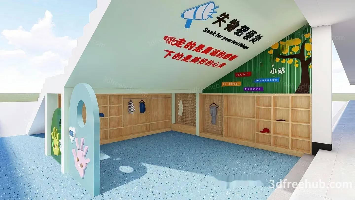 Modern Children’S Playroom 3D Model – 20168 – VRAY Render
