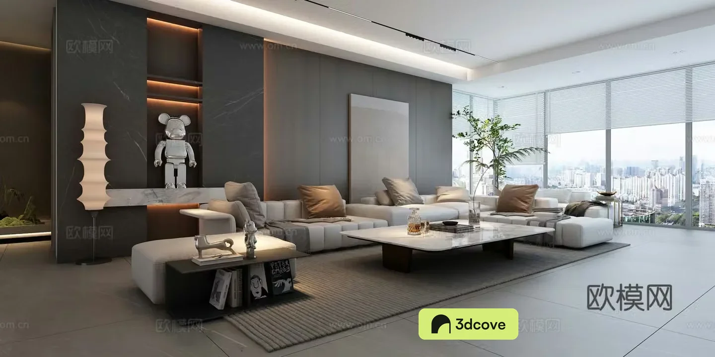 Modern living room 3d model