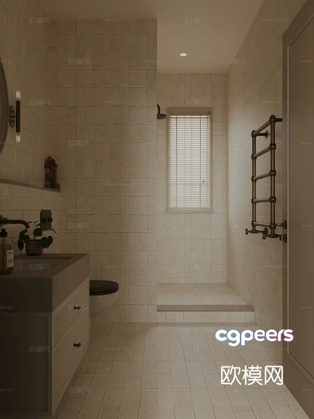 Nordic bathroom 3d model
