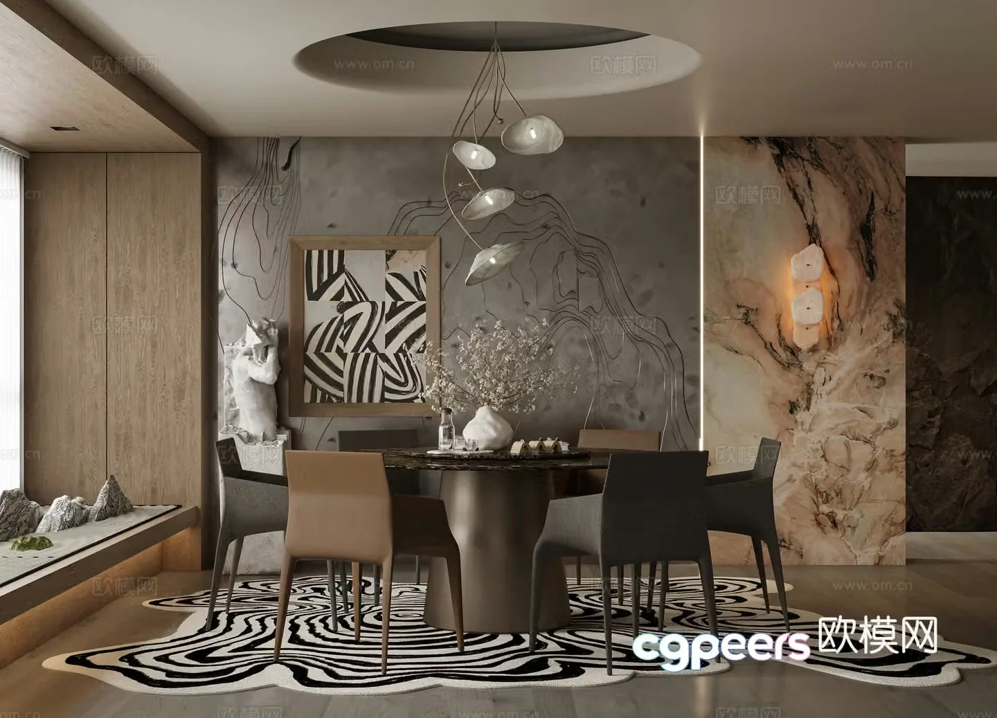 Modern restaurant 3d model
