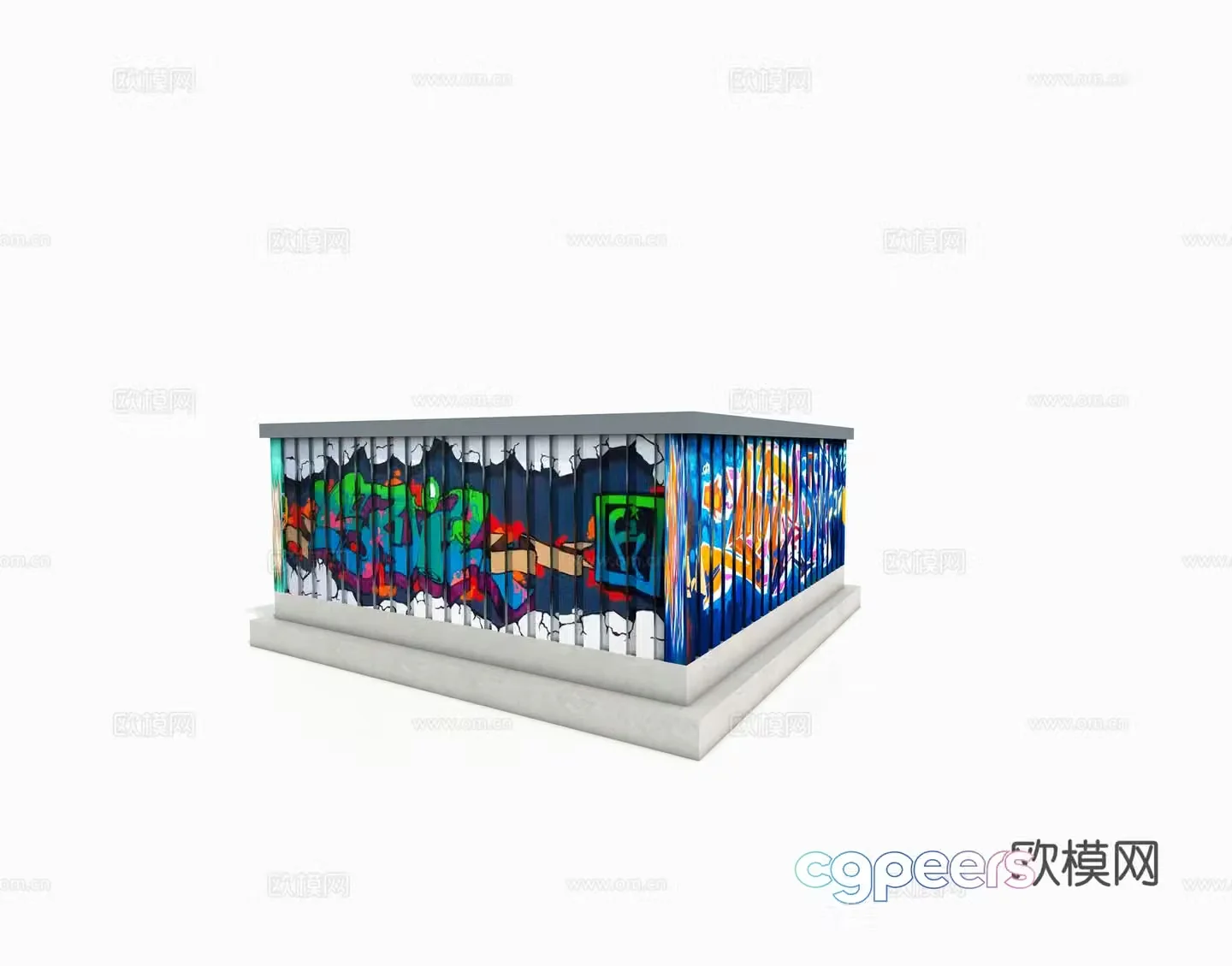 Modern daylight well decoration 3d model