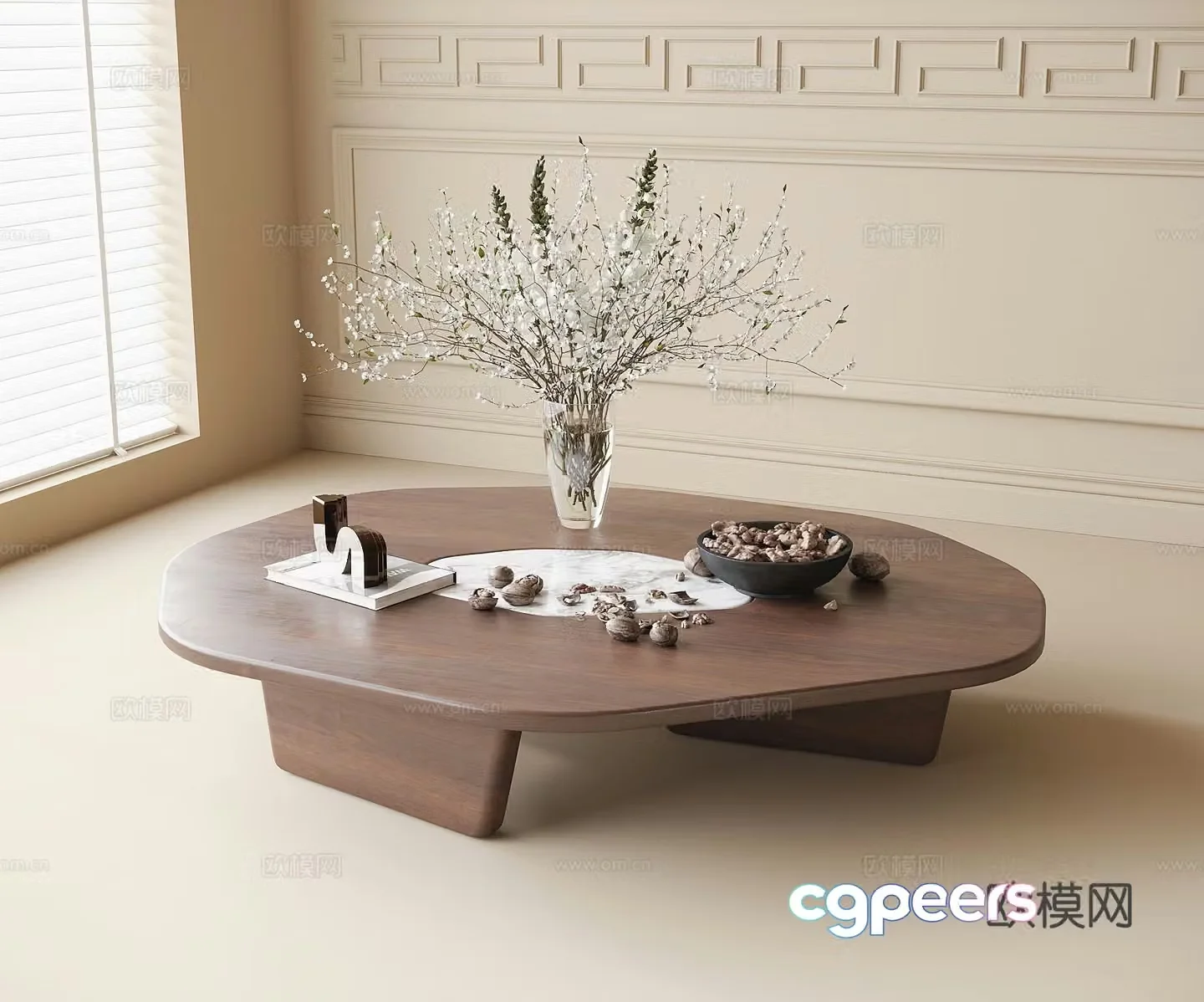 Medieval style coffee table 3D model