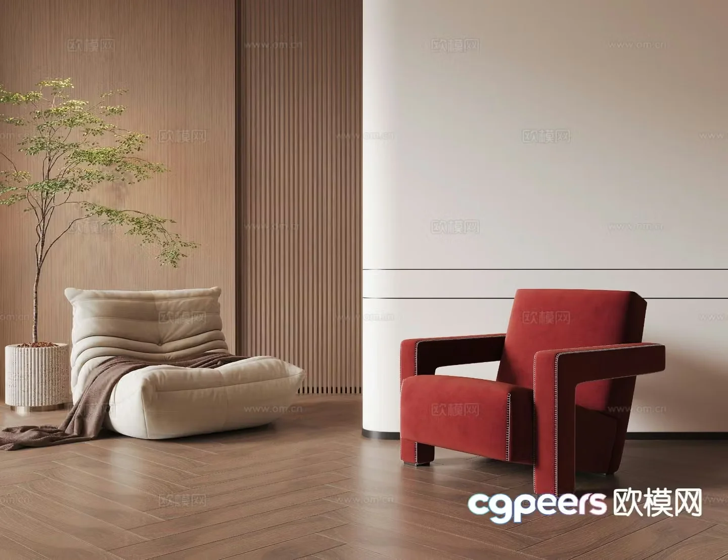 Beanbag single sofa 3d model
