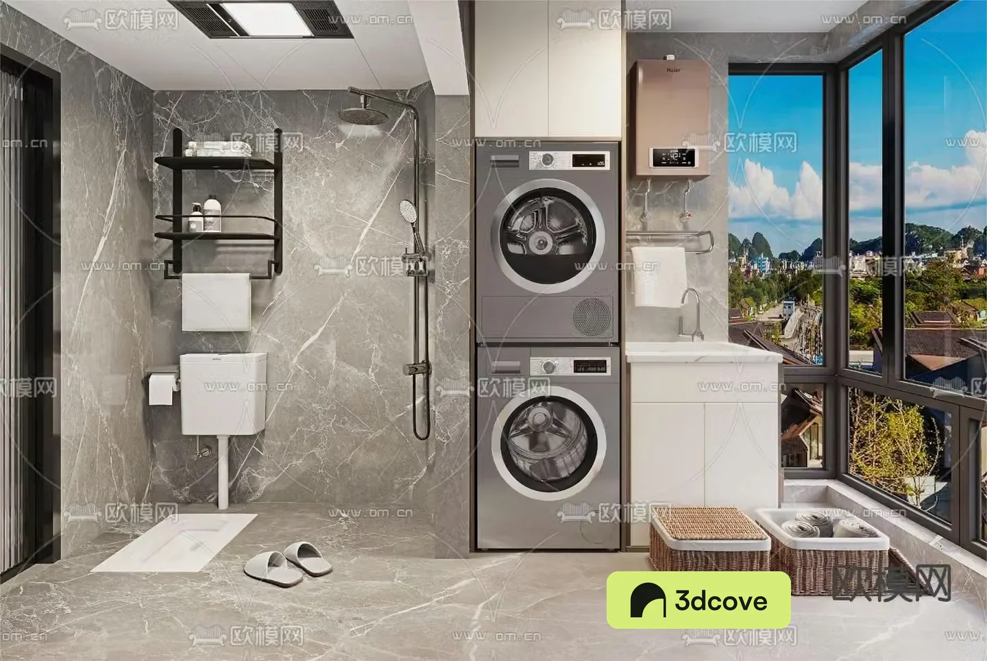 Modern bathroom toilet bathroom