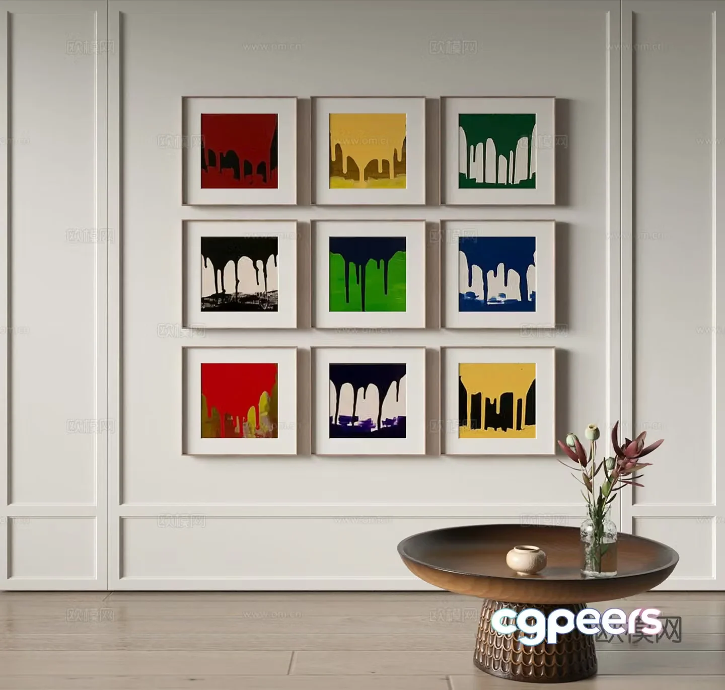 Modern decorative painting 3d model