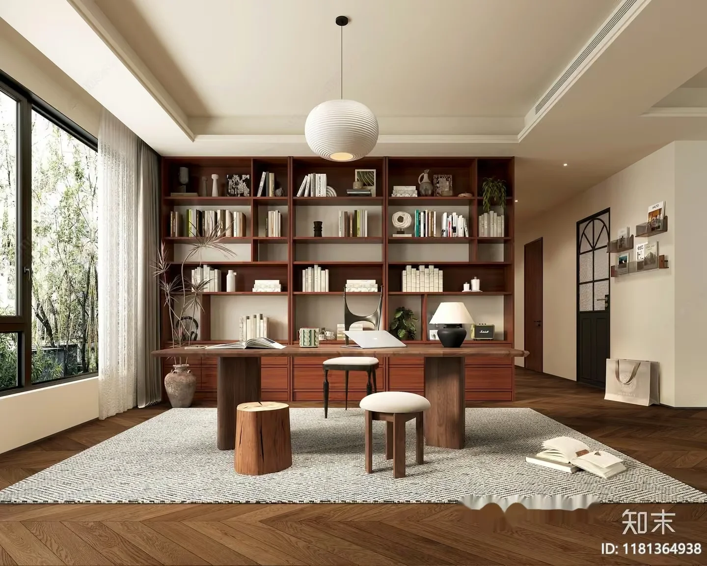 A Modern Home Office 3D Model – 5567 – CORONA Render