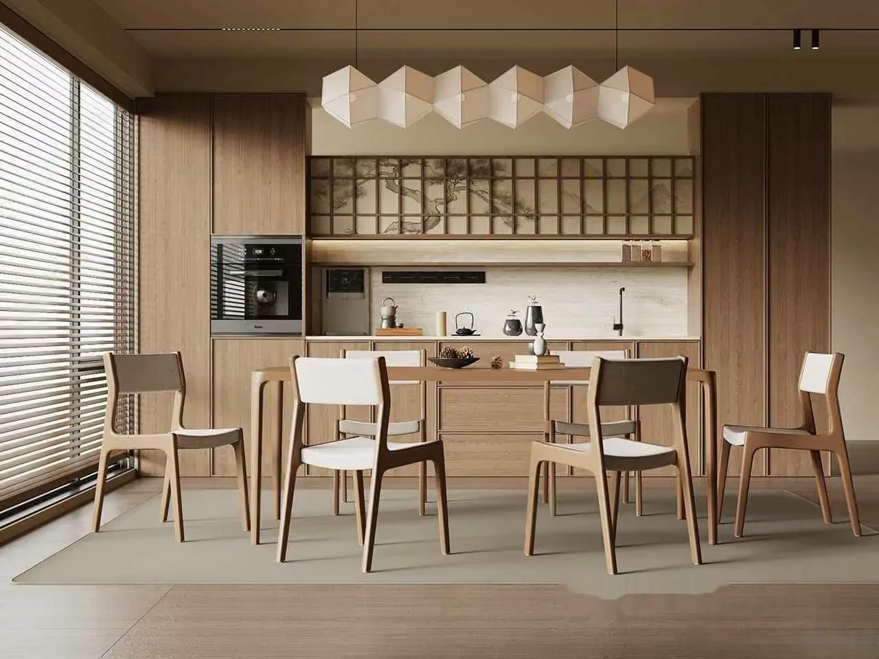 Modern Japanese Dining Room 3D Model – 2323 – VRAY Render