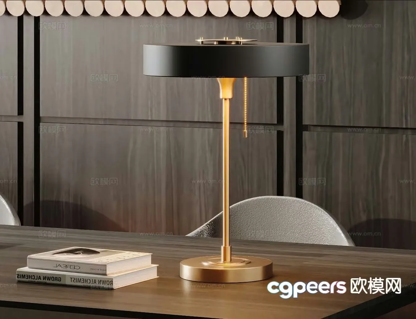 Italian table lamp metal table lamp 3d model