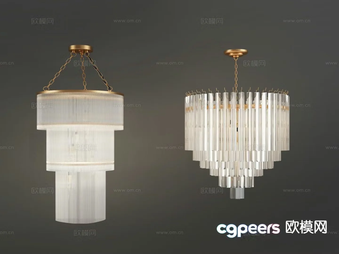 Modern crystal lamp decorative chandelier 3d model
