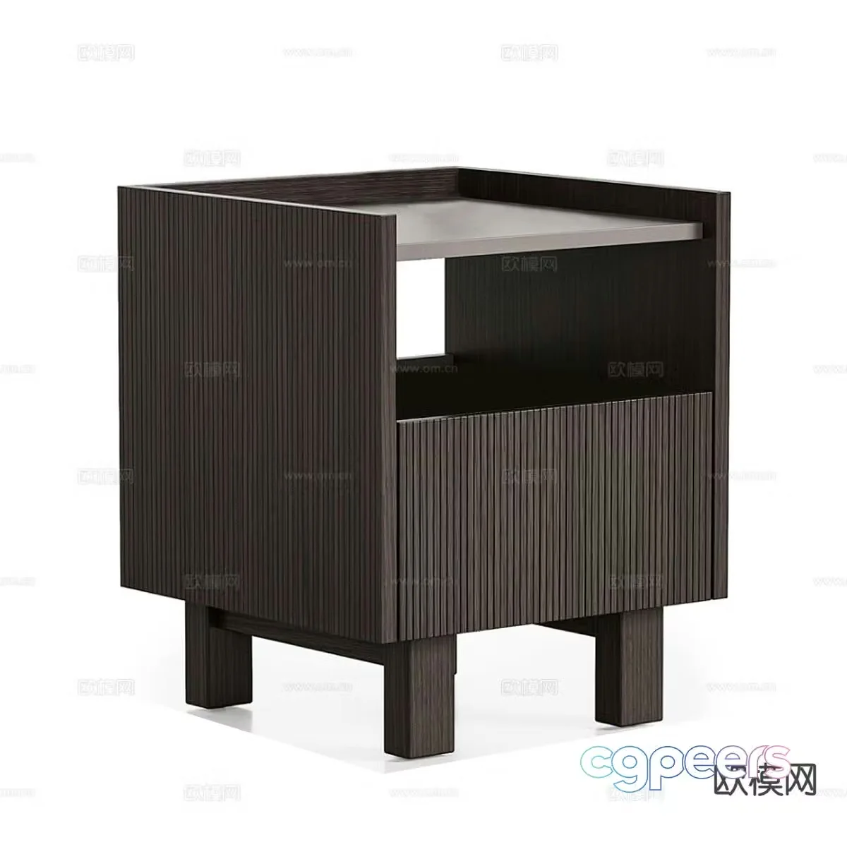 Nordic simple bedside table 3d model