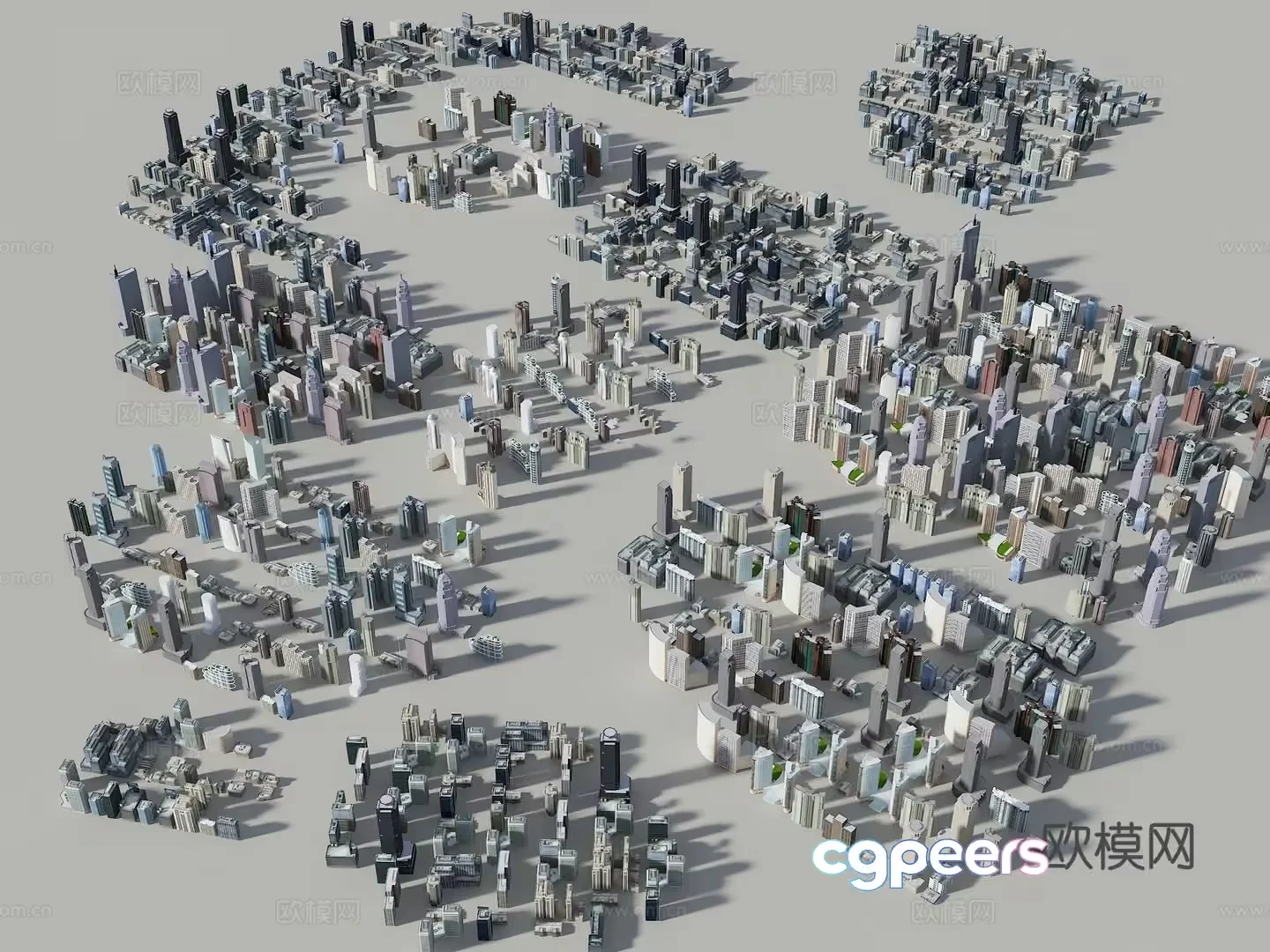 A 3D Cityscape 3D Model – 5436 – VRAY Render