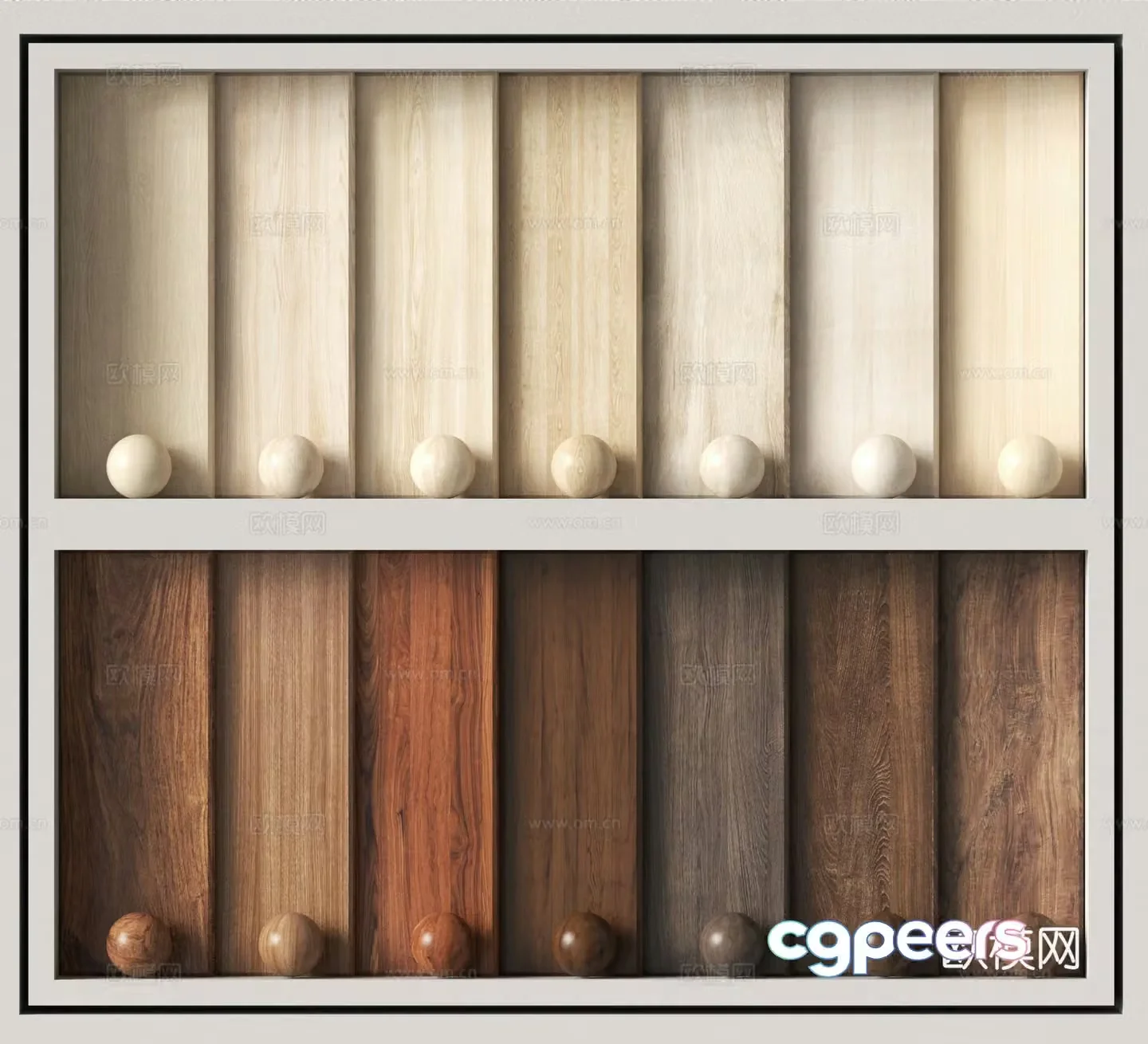 Modern wood grain wood veneer wood board 3d model