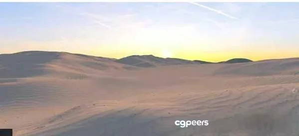 Desert Landscape With Sand Dunes 3D Model – 7439 – VRAY Render