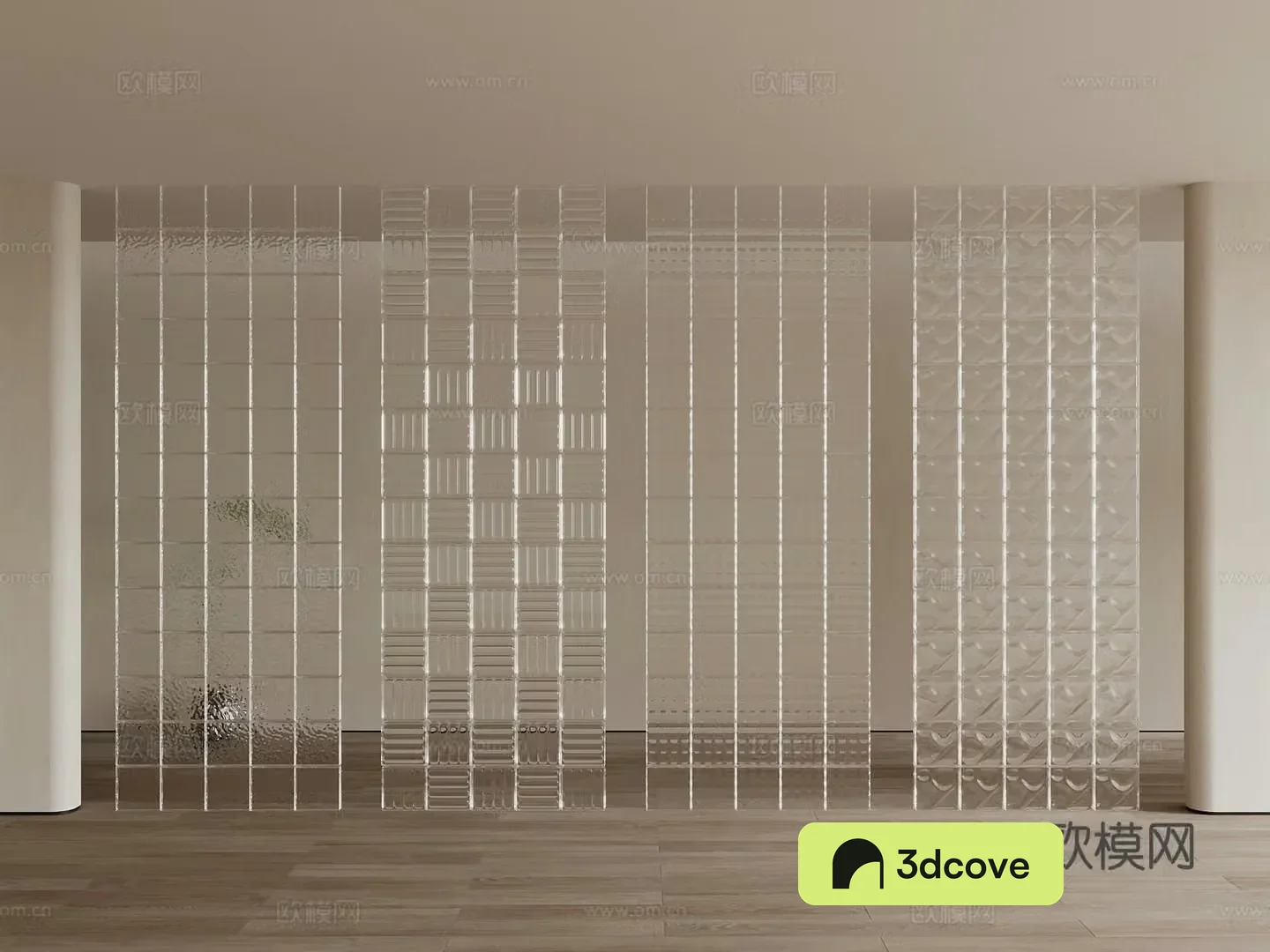 Modern French partition Glass brick partition Bathroom partition Glass partition Porch partition