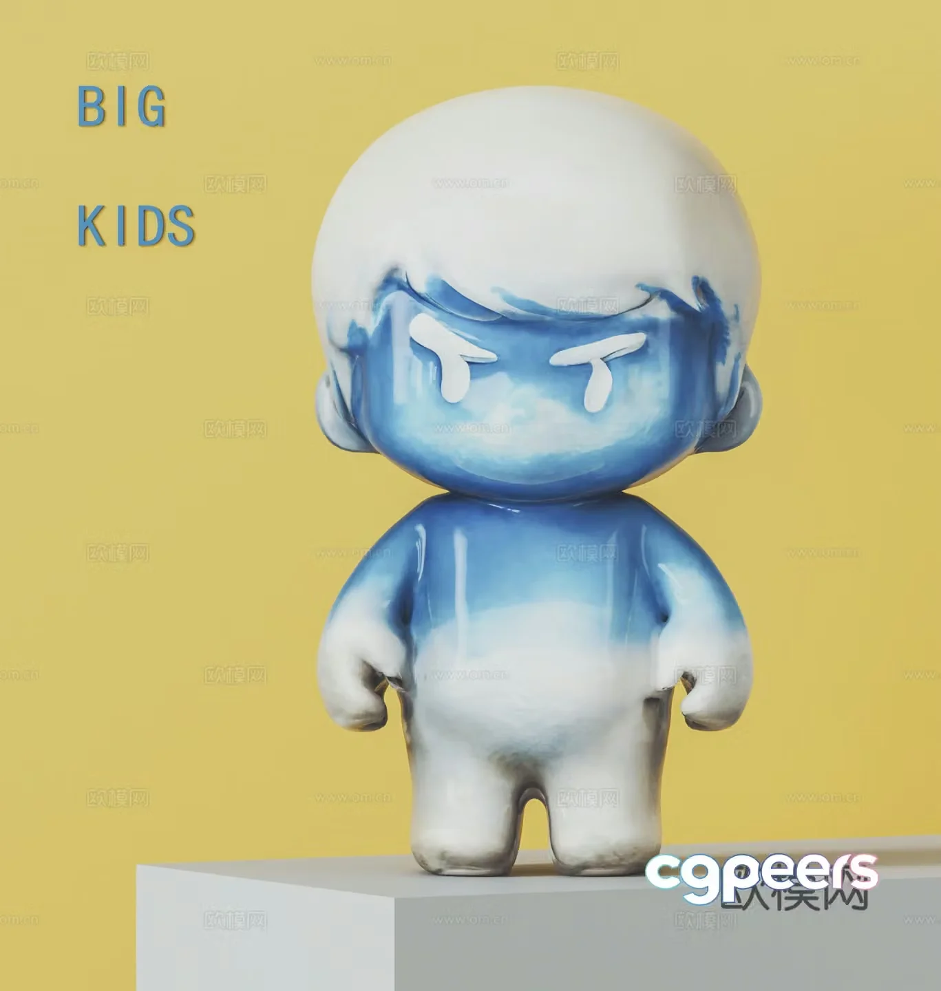 Modern cartoon sculpture doll 3d model