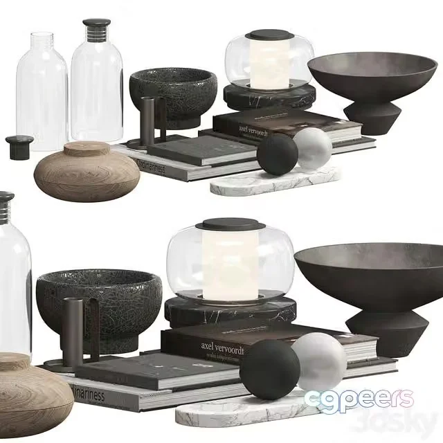 3ds Max Free – decorative set 01 (contemporary style)