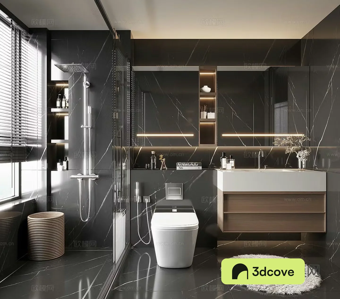 Advanced gray bathroom