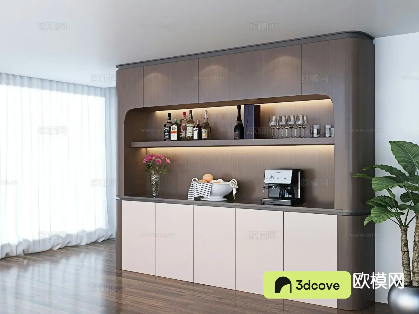 Modern wine cabinet sideboard