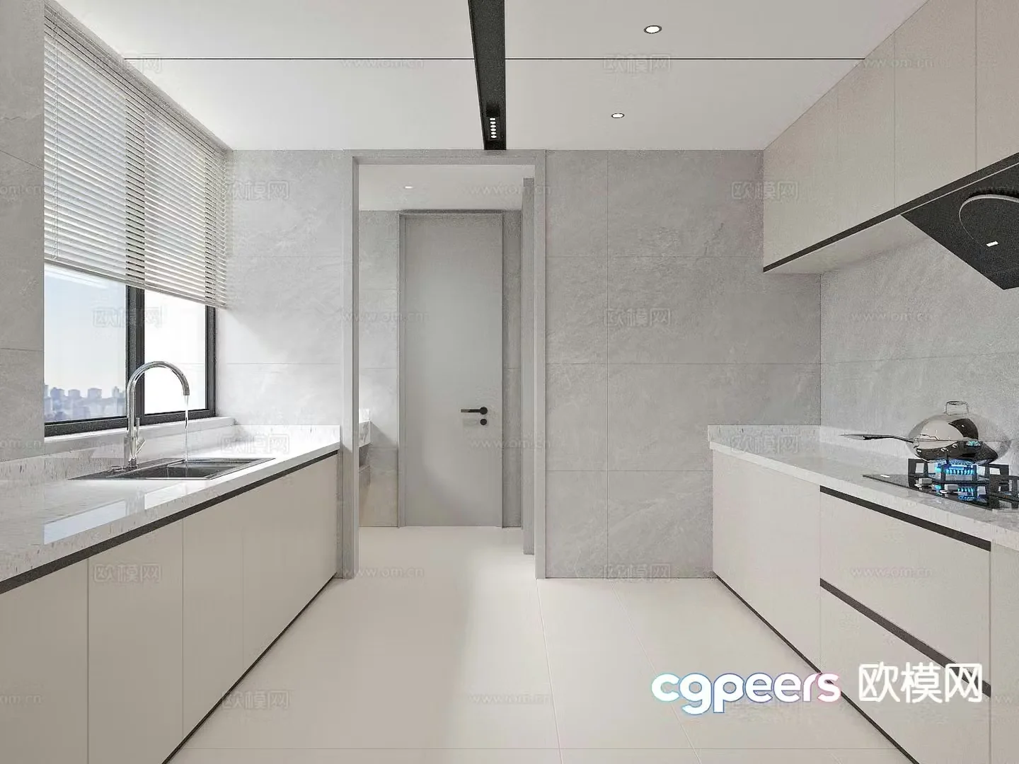 Modern kitchen 3d model