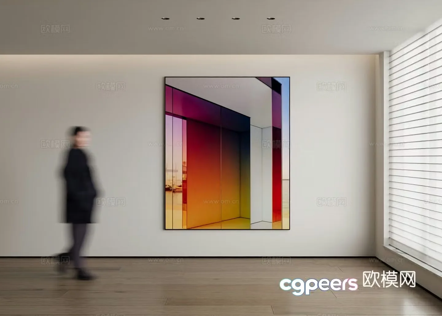 Modern decorative painting 3d model