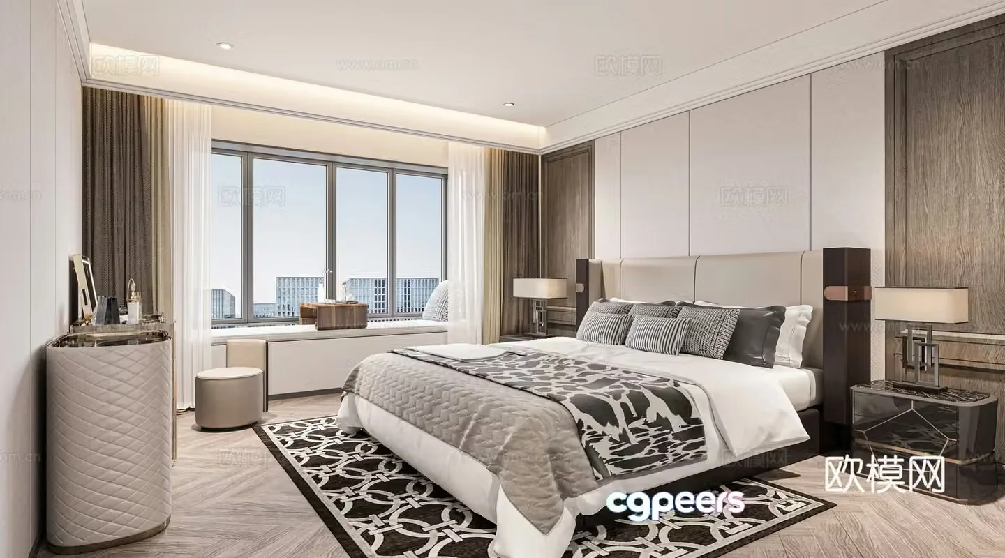 Modern bedroom 3d model