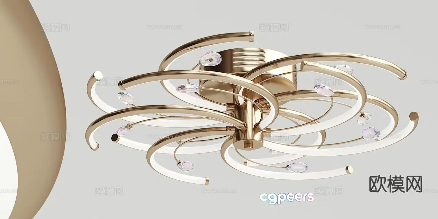 Light luxury ceiling lamp living room lamp 3d model