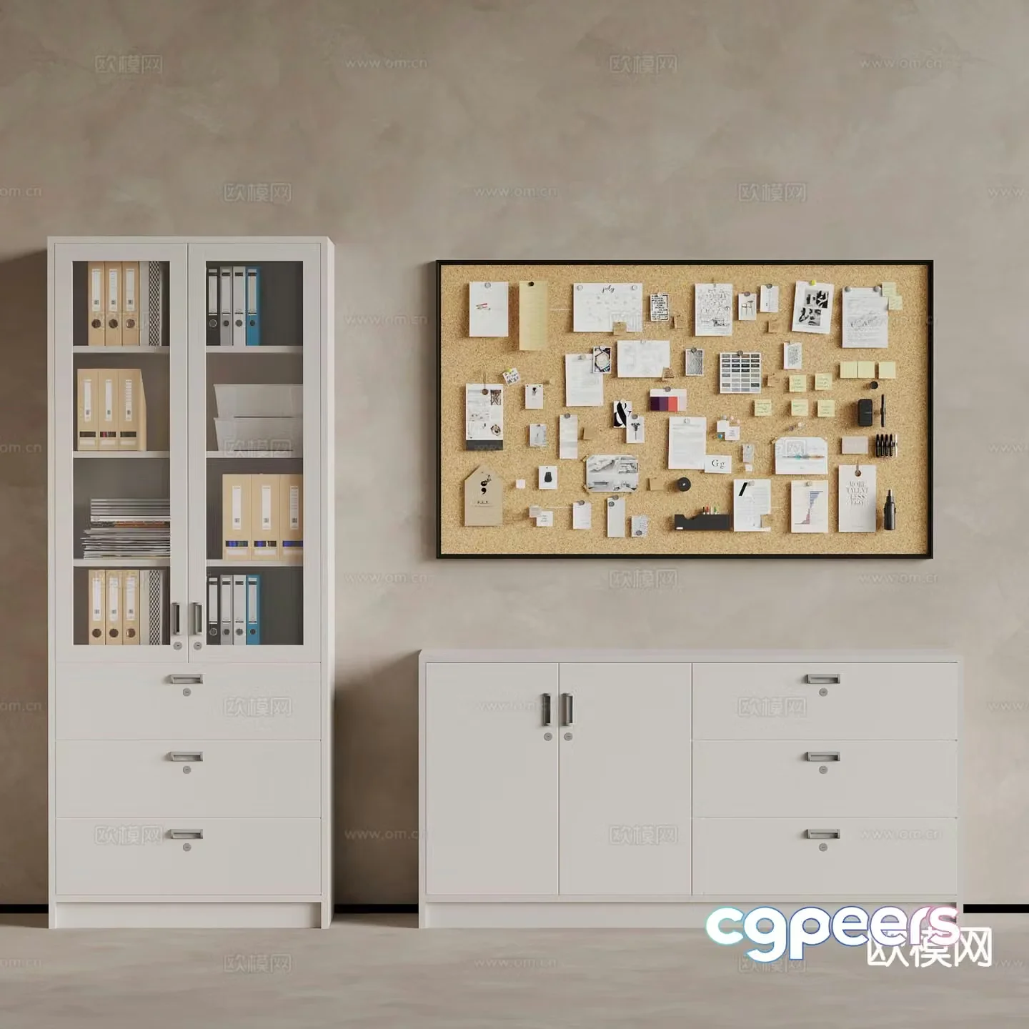 Modern filing cabinet 3d model