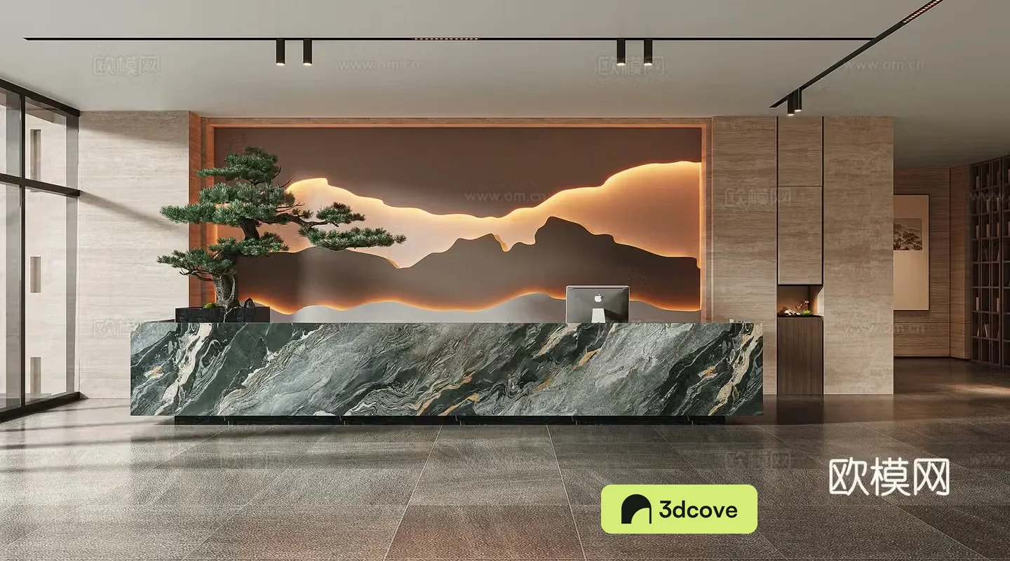 New Chinese style front lobby