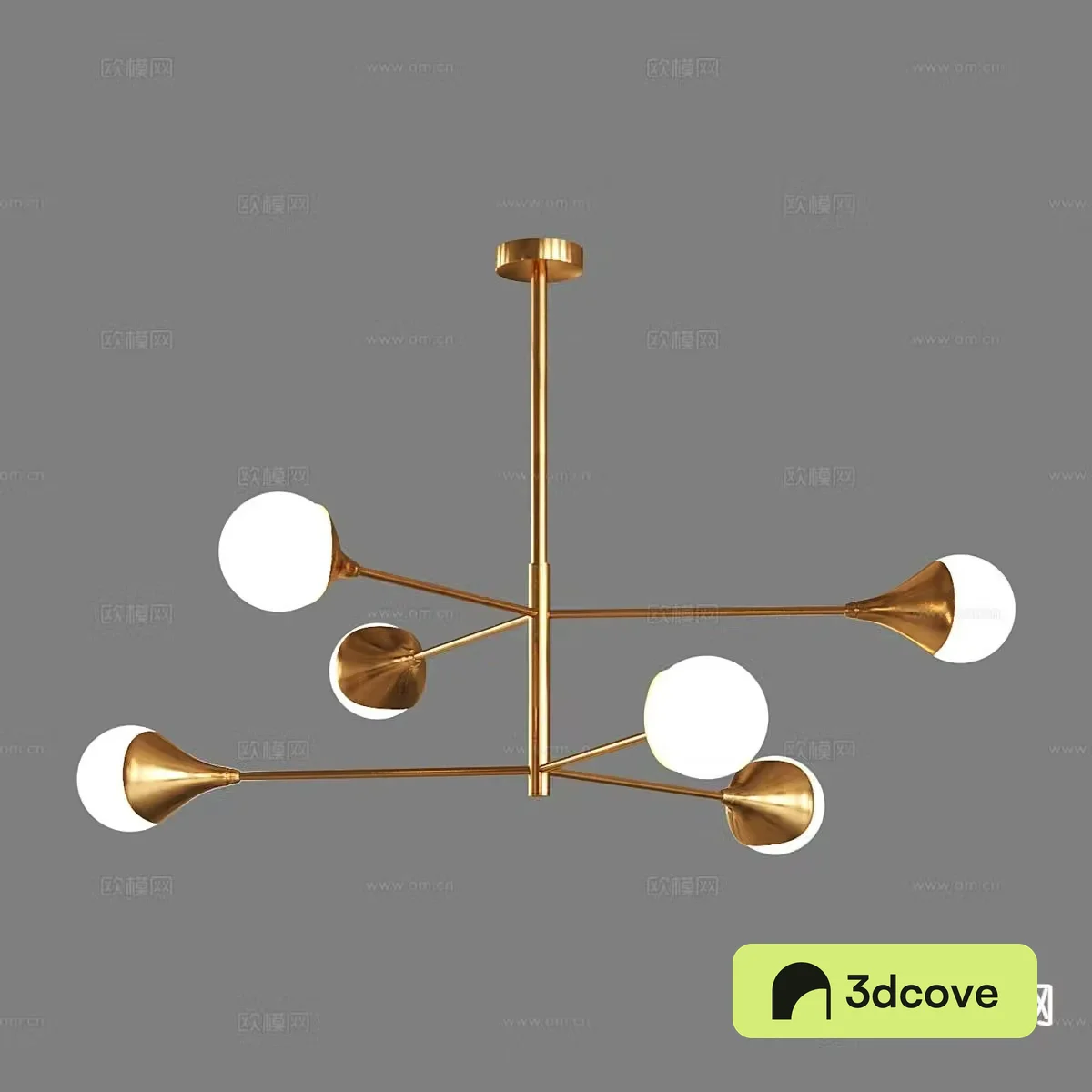 Light luxury multi-head chandelier
