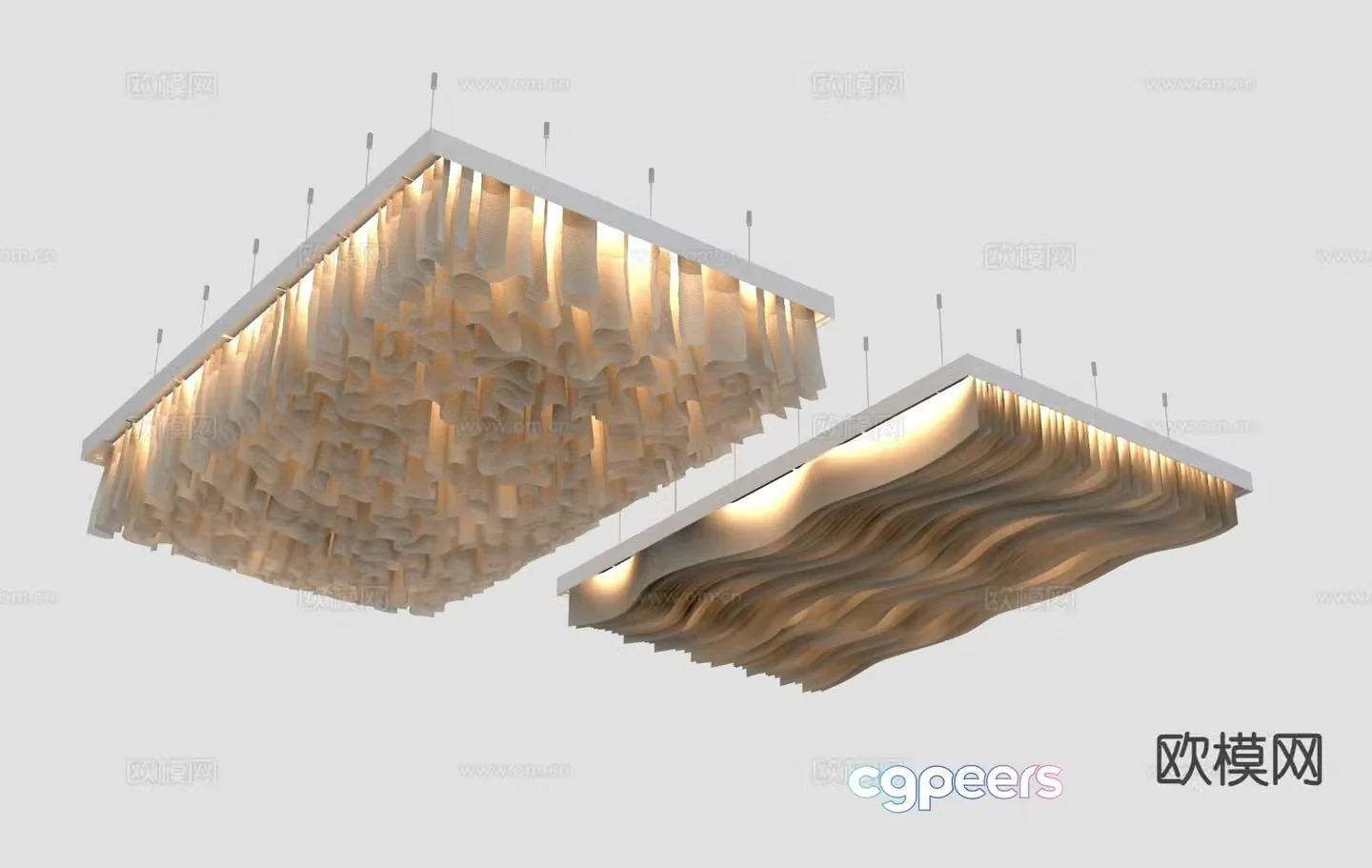 European style ceiling curtain shape ceiling textured paper ceiling 3d model