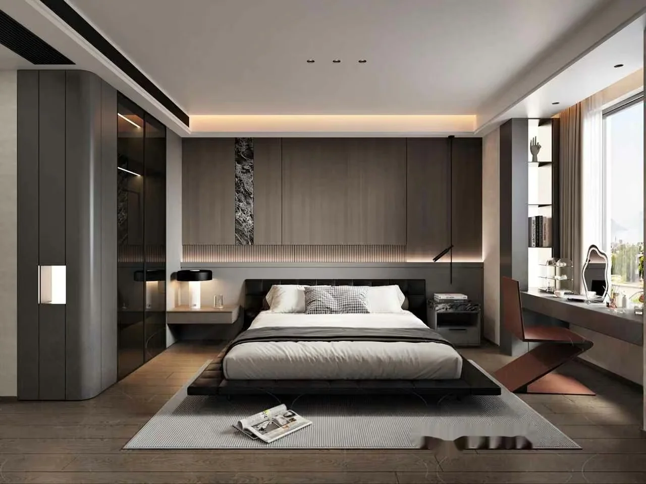 Modern Master Bedroom 3D Model – 5326 – VRAY Render