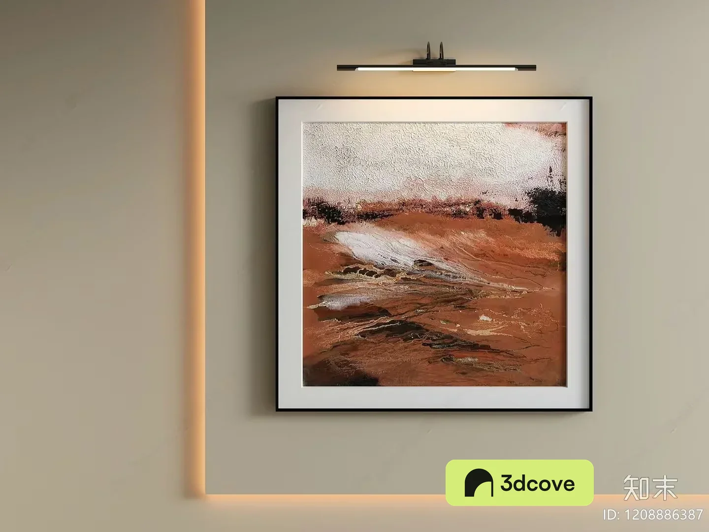 Abstract Painting With A Modern Frame