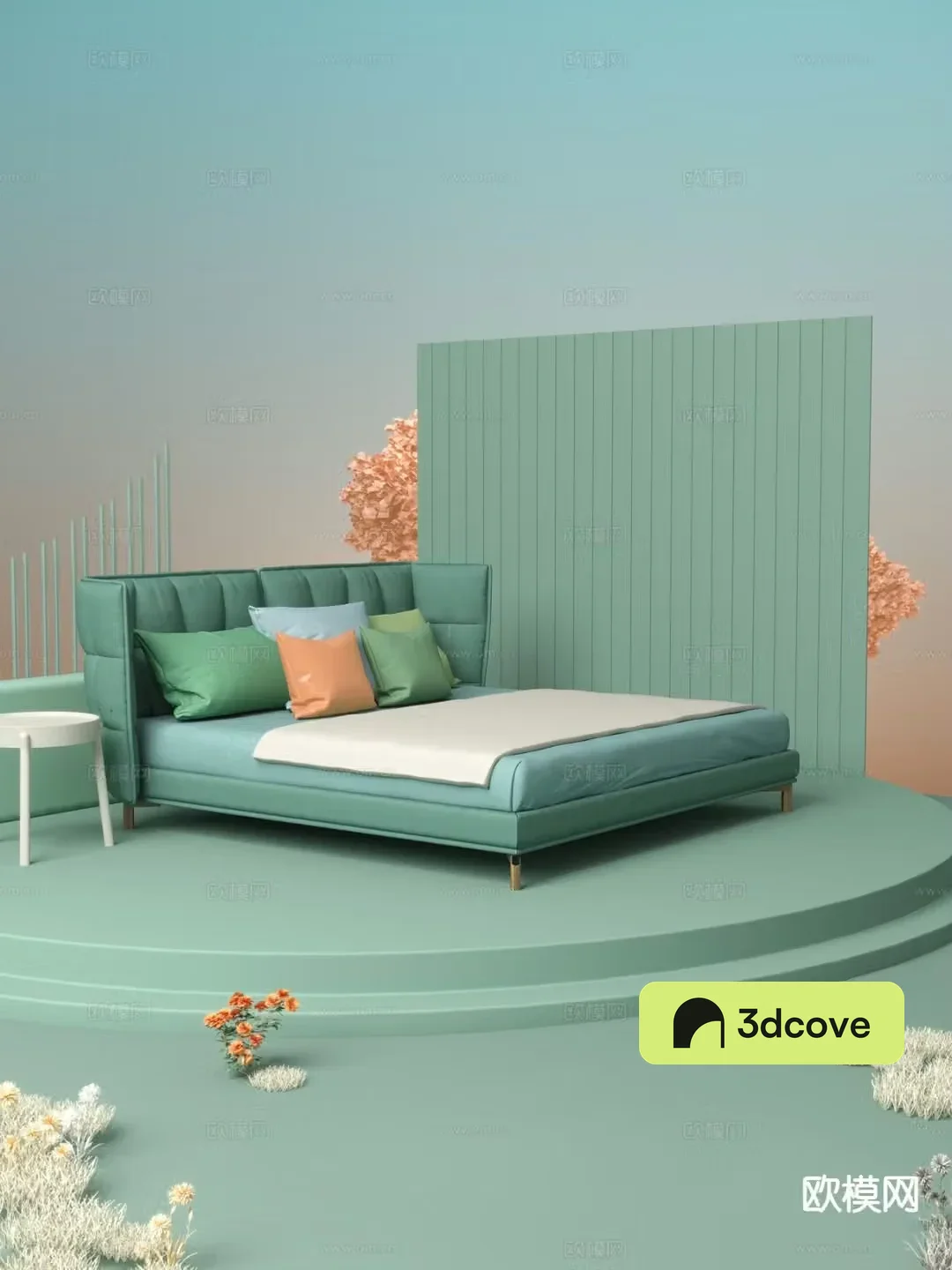 Modern double bed