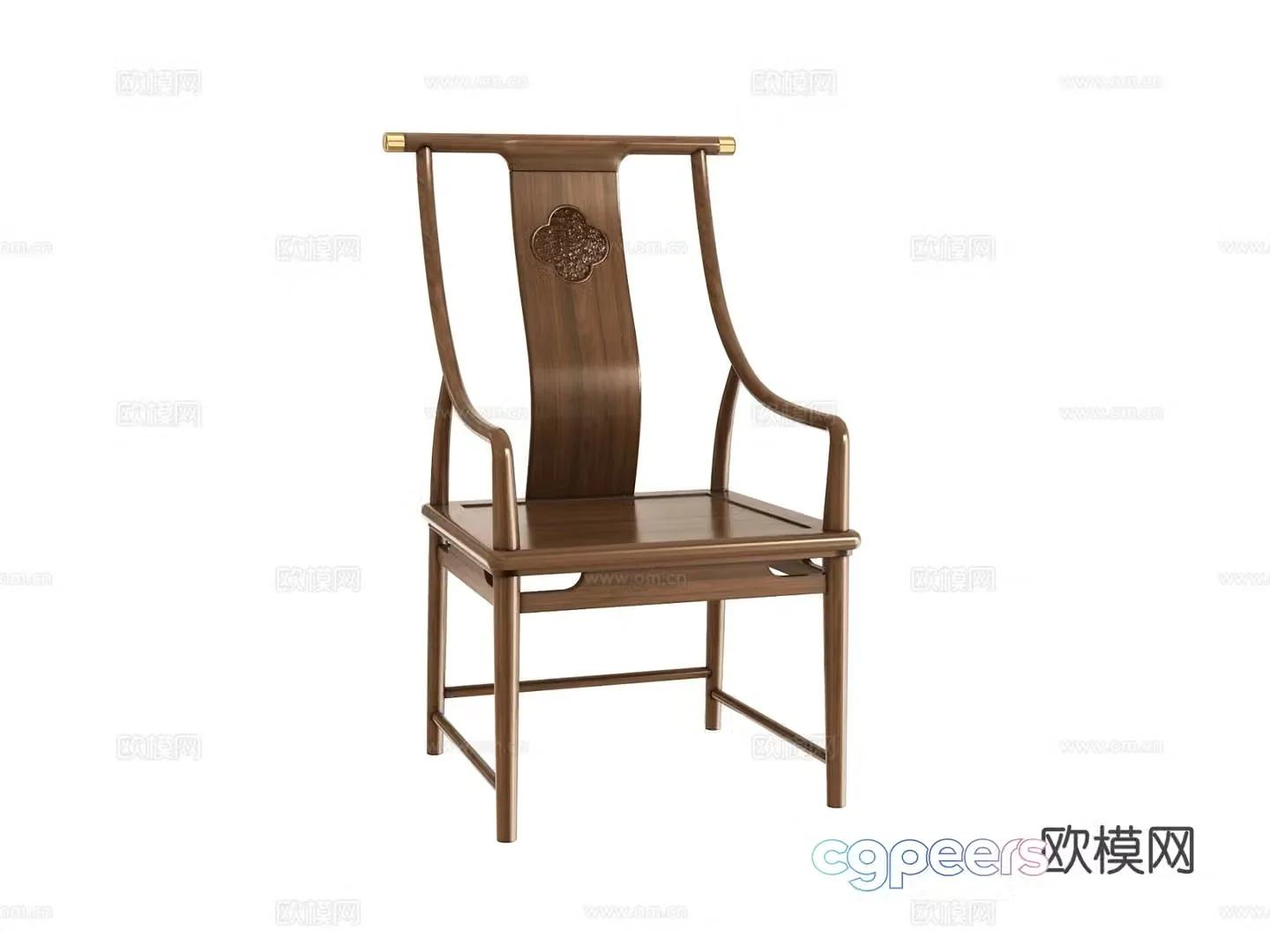 New Chinese style chair Taishi chair 3d model