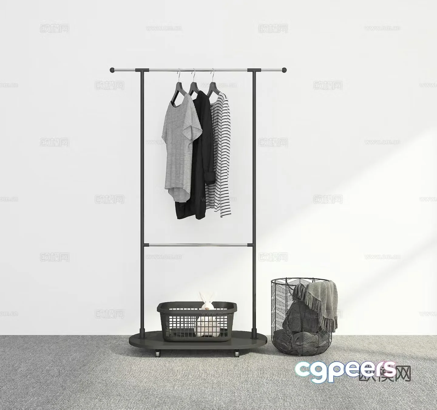 Modern clothes hanger 3d model