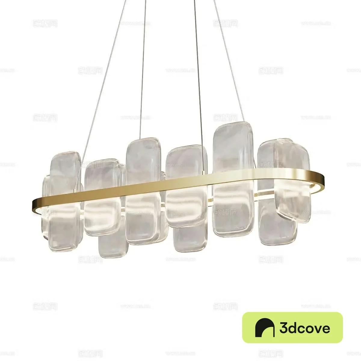 Light luxury chandelier glass chandelier