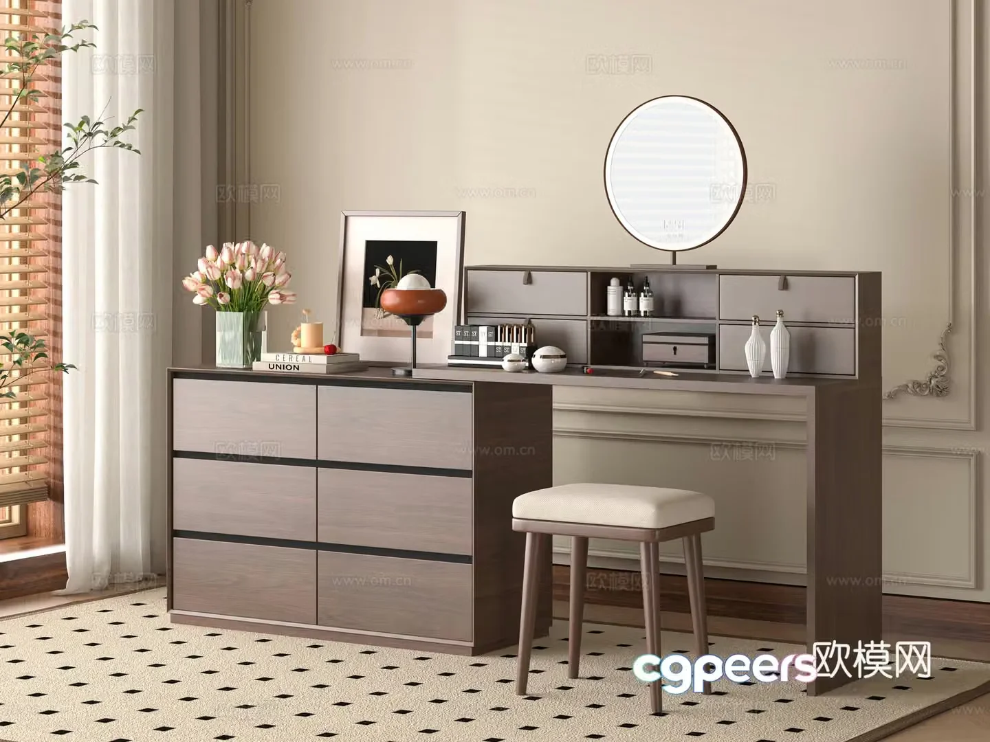 Modern dressing table 3d model