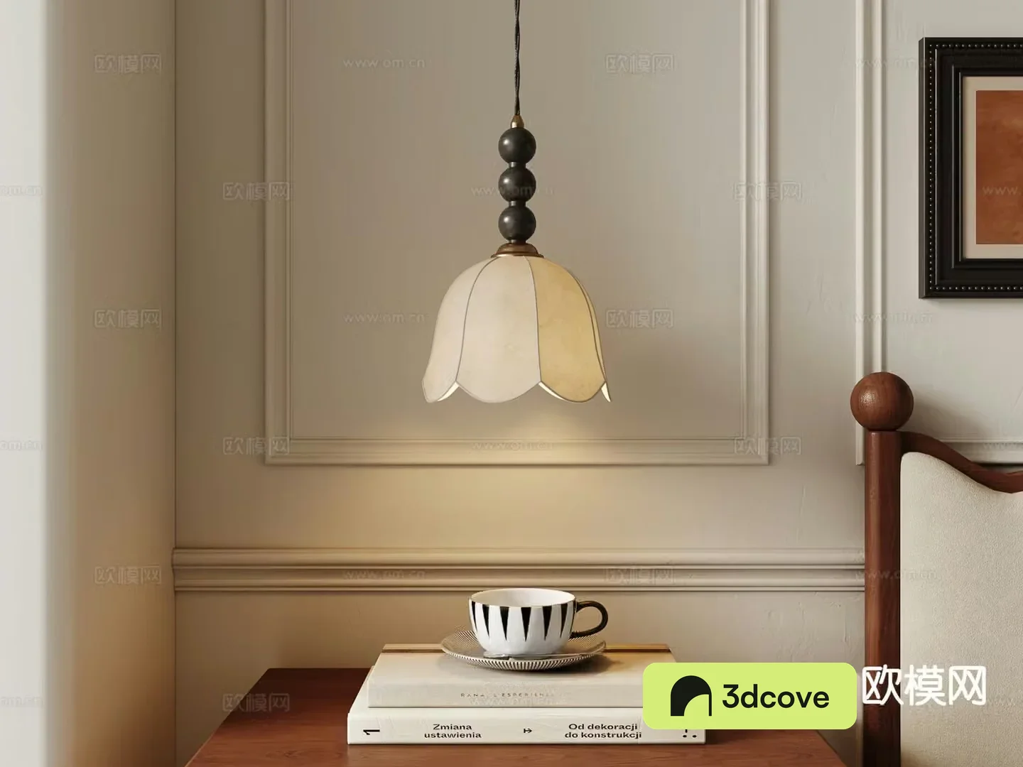 French retro chandelier bedside small chandelier