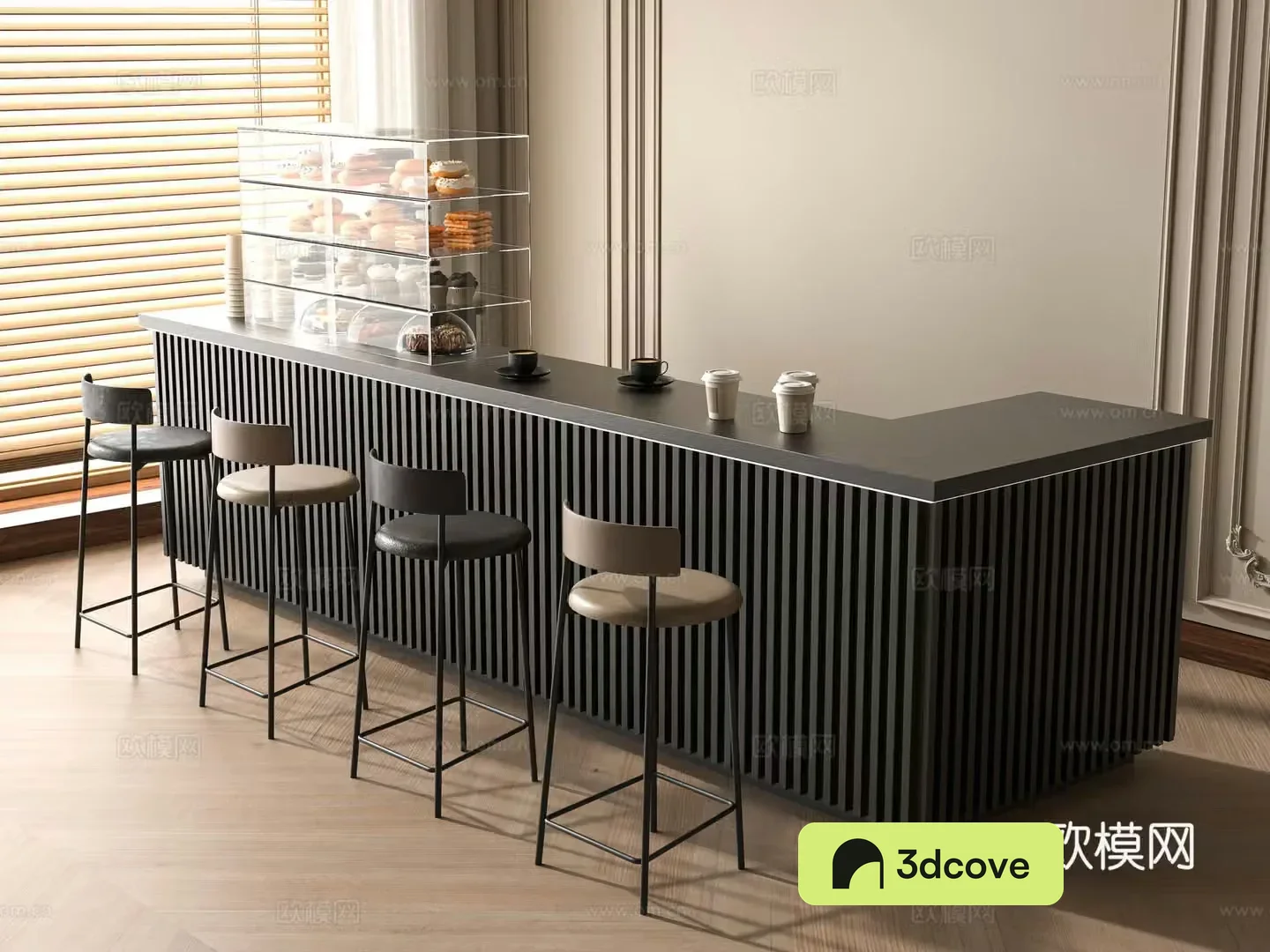 Modern cafe bar