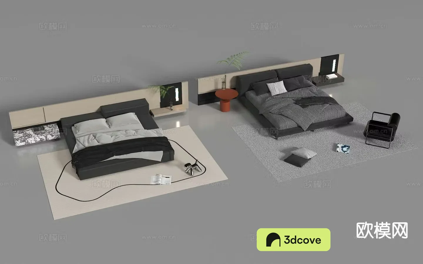 Modern double bed