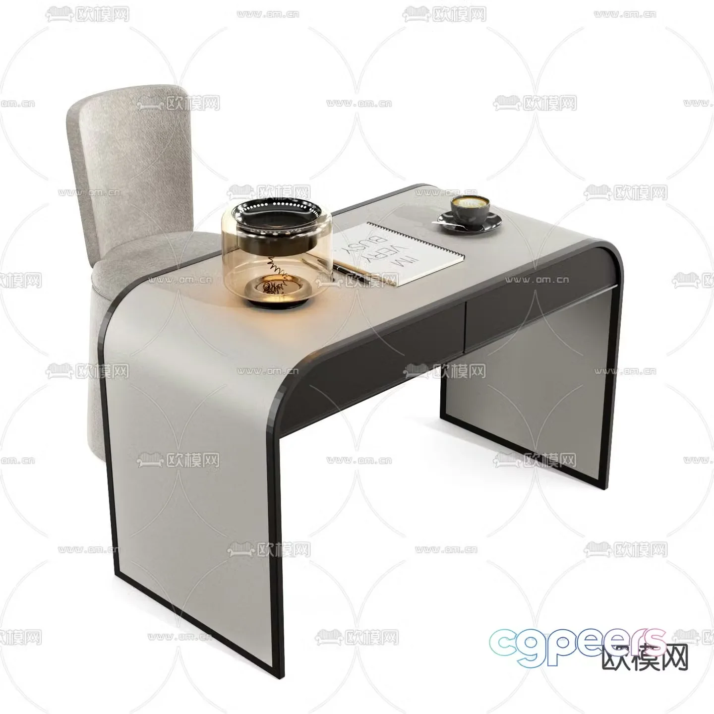 FENDI desk chair desk 3d model