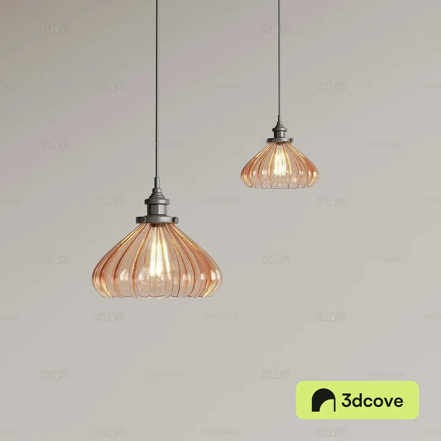 Retro style fishing line chandelier small chandelier