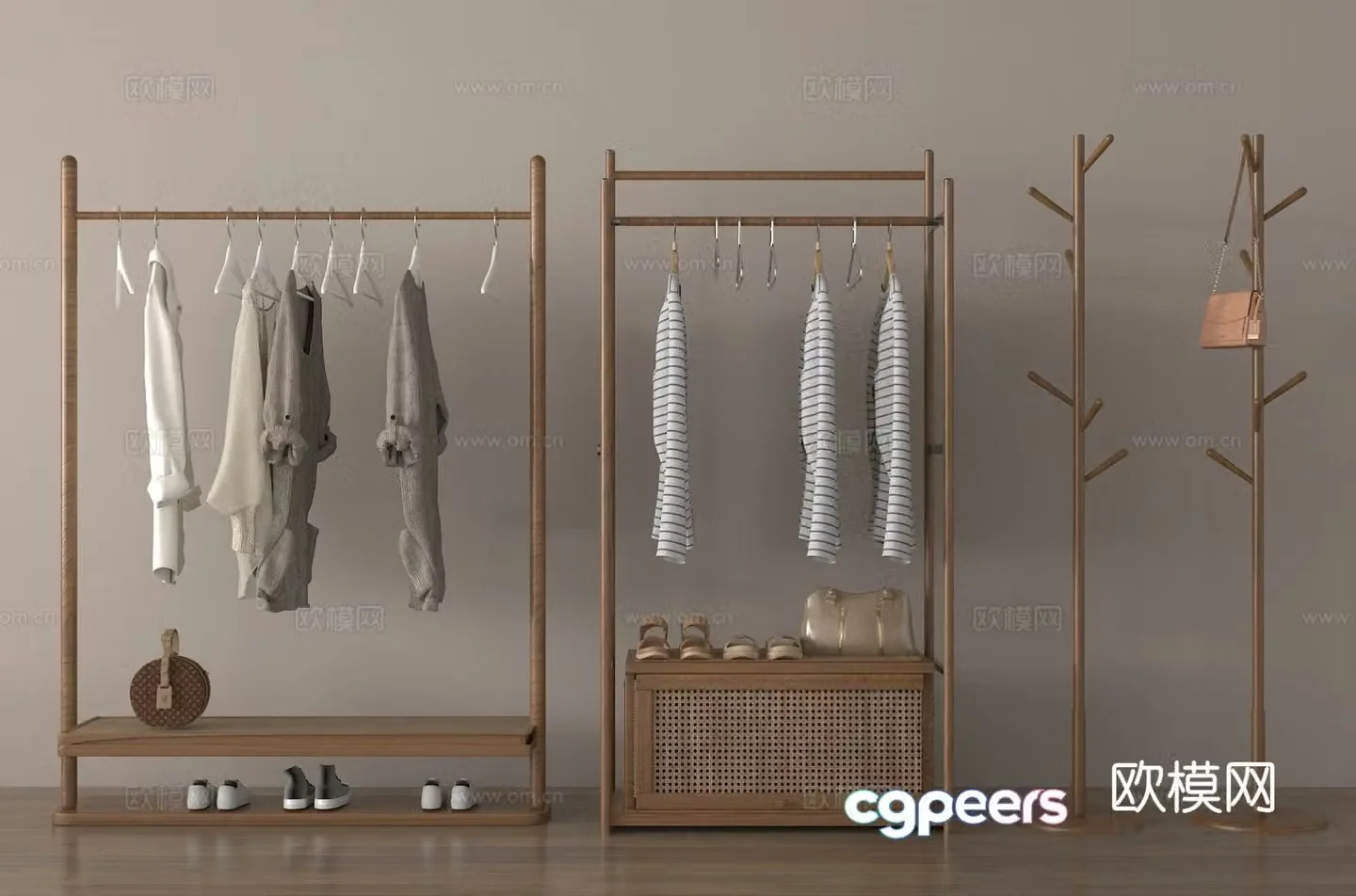 clothes hanger clothes rack coat rack clothes drying rack 3d model