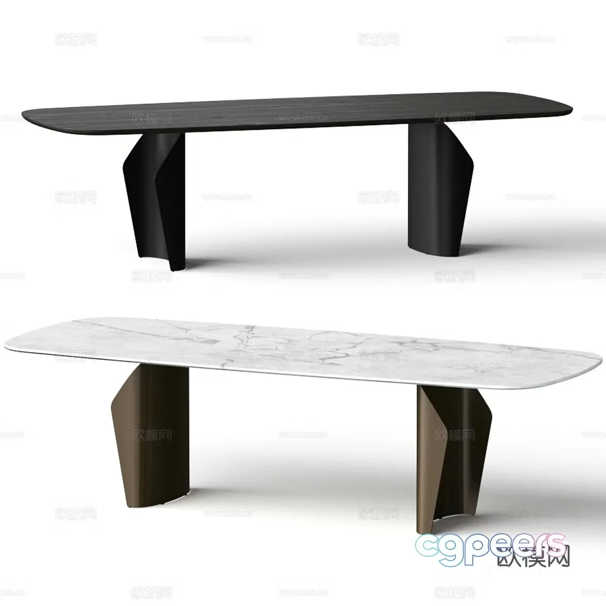 Modern Italian minimalist Bonaldo Flame dining table 3d model