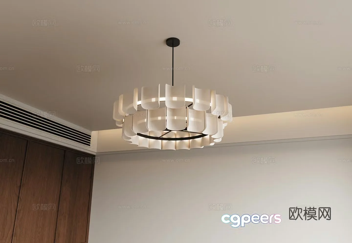 Medieval style chandelier 3d model