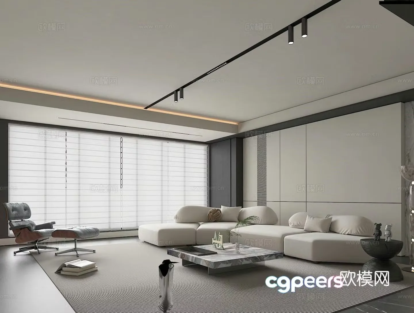 Modern living room 3d model 3d model