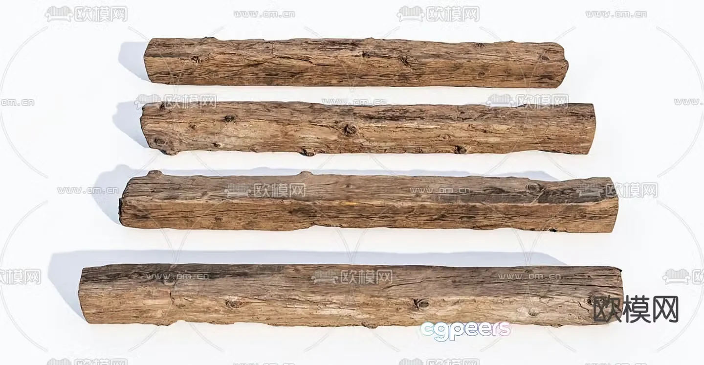 log wood dead wood 3d model